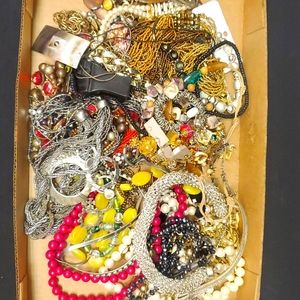 8 pounds of mixed junk jewelry